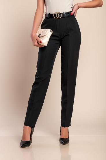 Elegante lange Hose mit gerader Schnittform  Tordina , schwarz