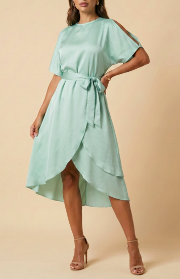 Elegantes Midikleid mit Schlitzen Thiena, Mint