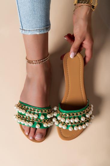 Sandalen mit dekorativen Details Goiania, grün