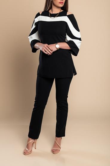 Elegantes Set aus Hemd und Hose, schwarz