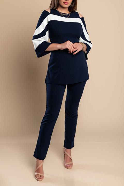 Elegantes Set aus Hemd und Hose, marineblau