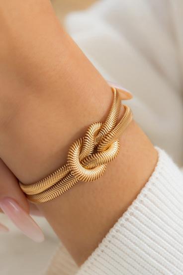 Elegantes Armband mit Knoten, goldfarben