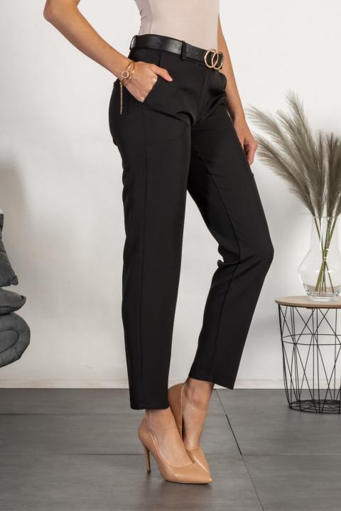 Elegante lange Hose mit gerader Schnittform  Tordina , schwarz