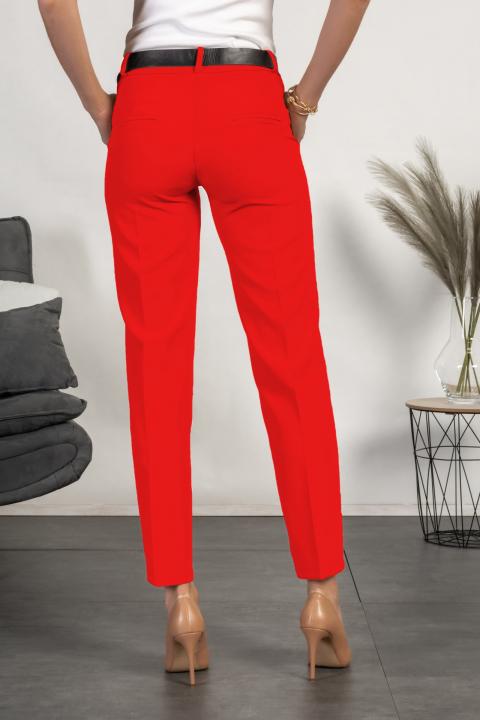 Elegante lange Hose mit gerader Schnittform  Tordina, rot