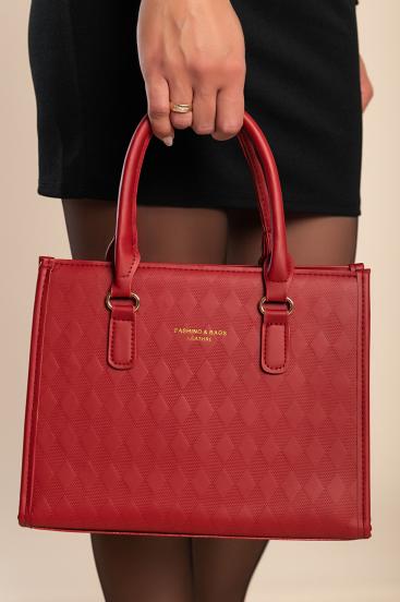 Elegante Handtasche, Burgunderrot