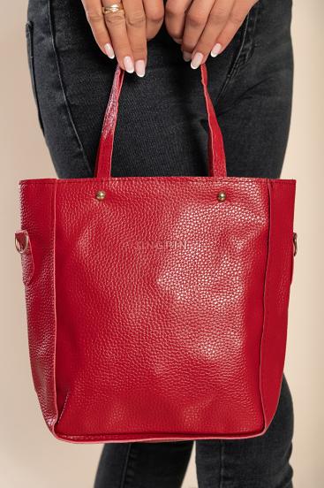 4-teiliges Handtaschen- und Portemonnaie-Set, Rot