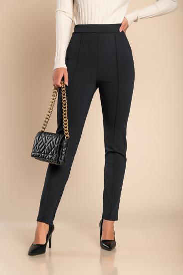 Elegante Hose mit elastischem Bund, schwarz