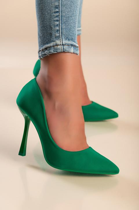 Schuhe mit hohen Absätzen, grün