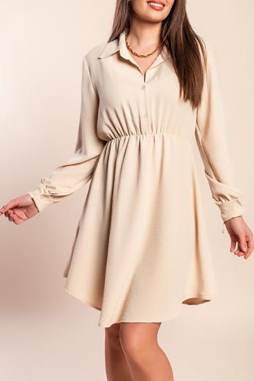 Minikleid mit Knöpfen, beige