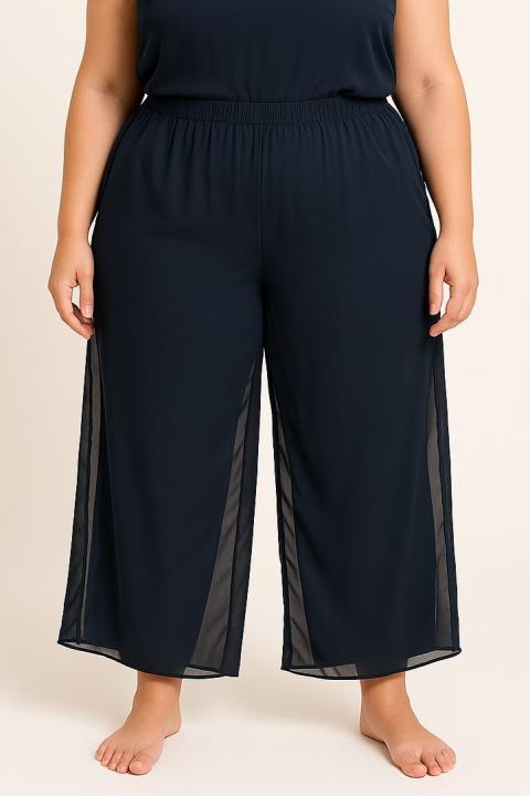Elegante Hose in Übergröße, dunkelblau