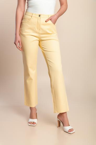 Baumwollhose Plus Size, gelb