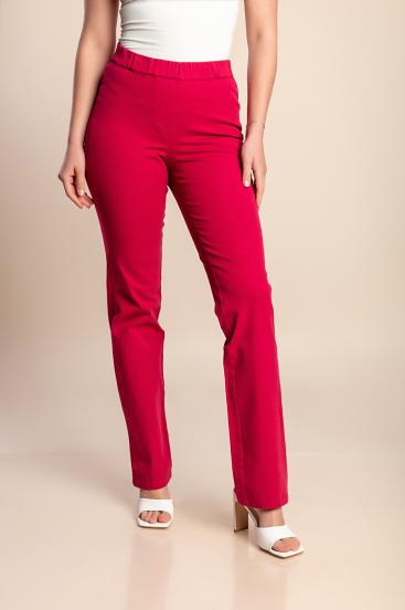 Plus Size Baumwollhose mit Gummizug, zyklame