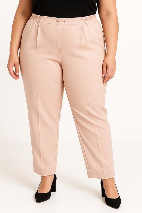 Elegante Hose in Übergröße, Creme