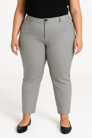 Große Größen bedruckte Hose, weiß