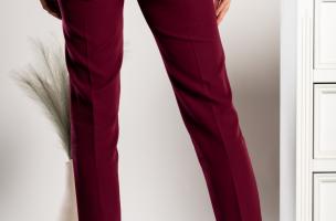 Elegante lange Hose mit gerader Schnittform Tordina, burgund