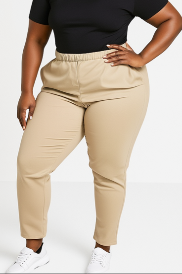 Große Größen Baumwollhose, Olive