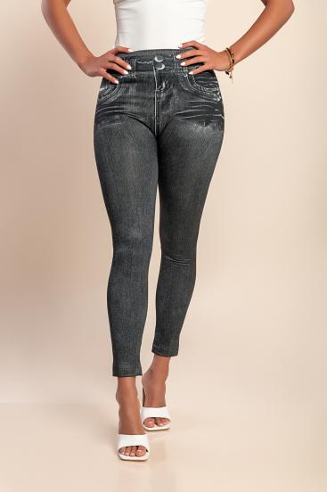 Bedruckte Leggings, schwarz