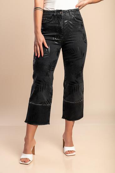 Jeans mit Print, grau