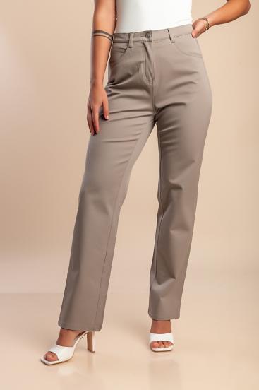 Große Größen Baumwollhose, beige