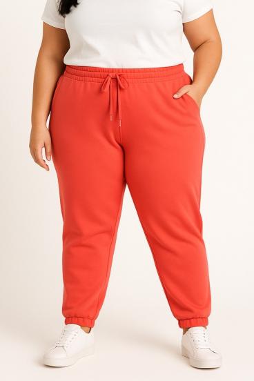 Große Größen Baumwollhose, rot