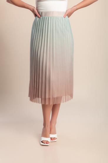 Plus Size Plissee-Midirock, Mint