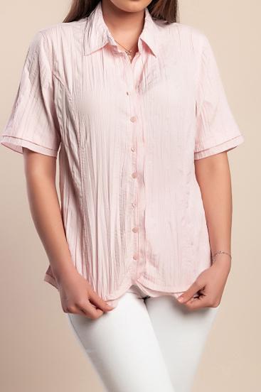 Kurzarmshirt Plus Size, Hellrosa