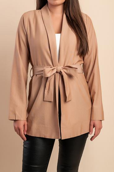 Blazer mit Gürtel, beige