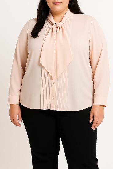 Elegante Bluse in Übergröße, hellrosa