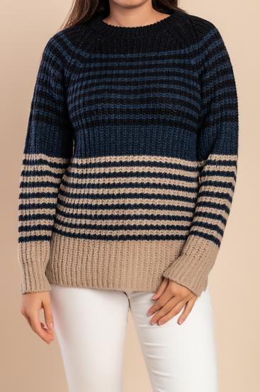 Rundhals-Pullover, Dunkelblau