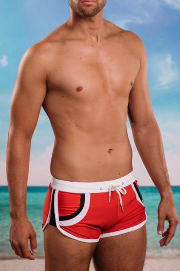 Herren Bademode, rot