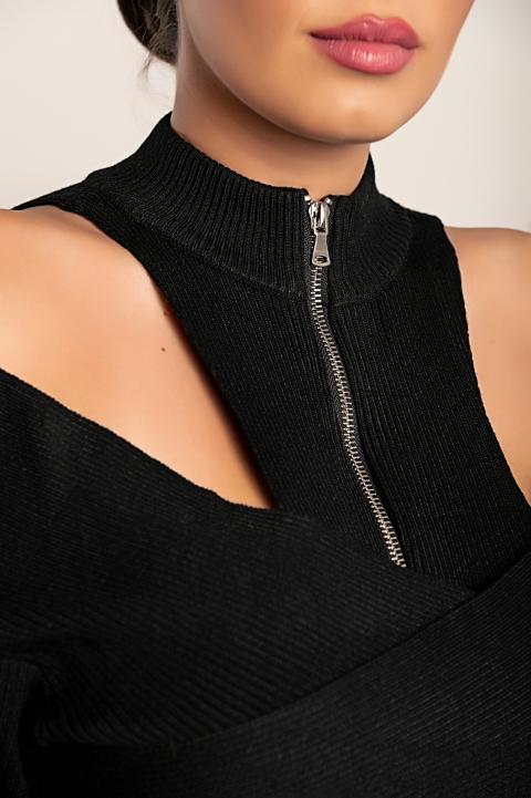 Eleganter Pullover mit offenen Schultern "Suniva", schwarz
