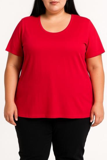 Viskose T-Shirt, Fuchsia