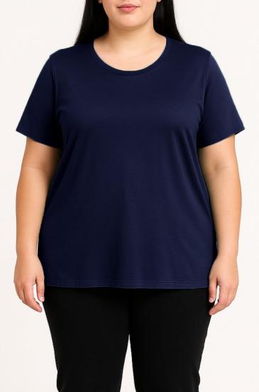 Viskose T-Shirt, dunkelblau