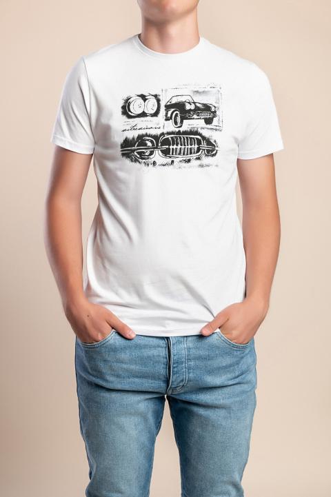 Herren Baumwoll-T-Shirt, weiß