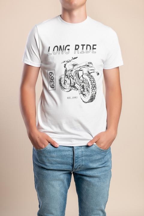 Herren Baumwoll-T-Shirt, Weiß