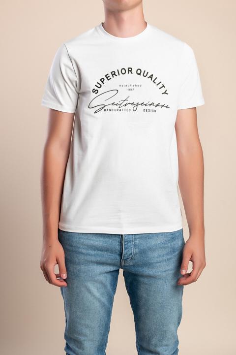 Herren Baumwoll-T-Shirt, weiß
