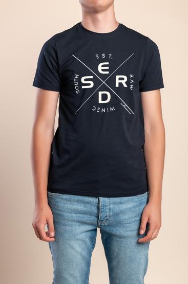 Herren Baumwoll-T-Shirt, Dunkelblau
