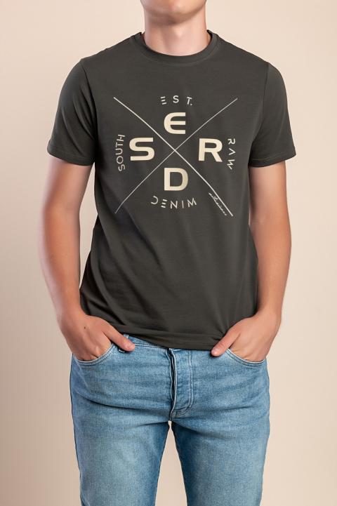 Herren Baumwoll-T-Shirt, Olive