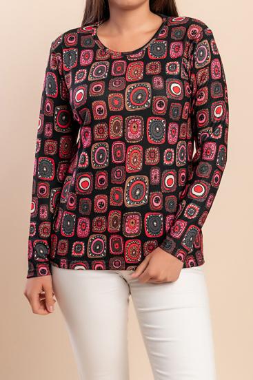 Langarm-T-Shirt, rot
