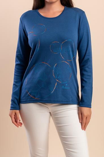 Langarmshirt, blau