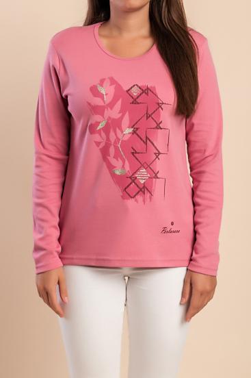 Baumwoll-Longsleeve, rosa