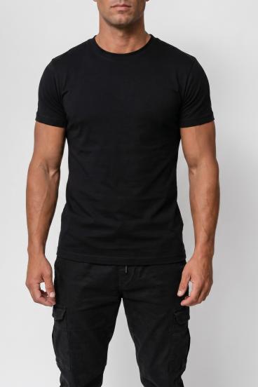 Baumwoll Herren T-Shirt, Schwarz