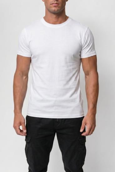 Herren Baumwoll-T-Shirt, Weiß
