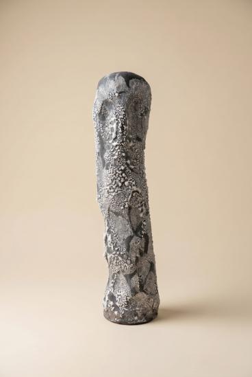 Handgefertigte glasierte Relief-Keramikvase