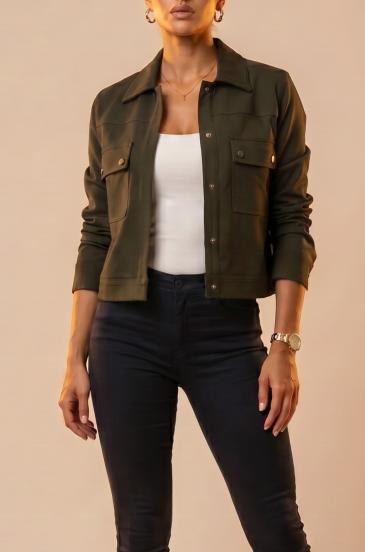 Jacke mit Taschen, Olive