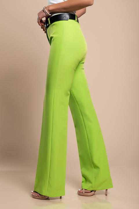Elegante lange Hose mit geradem Bein, grün