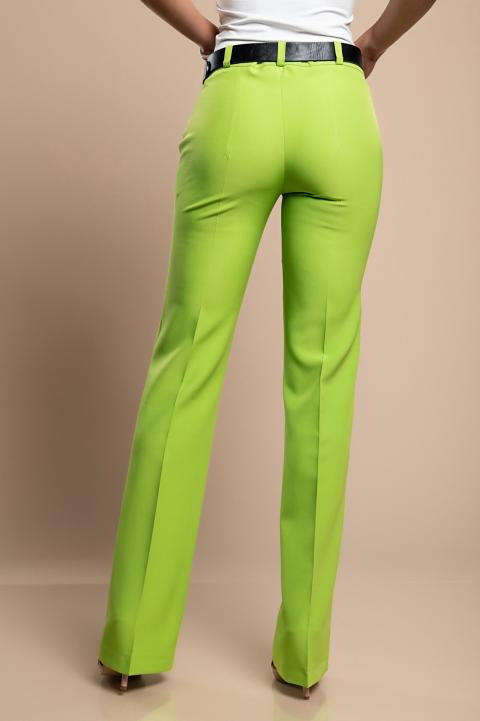 Elegante lange Hose mit geradem Bein, grün