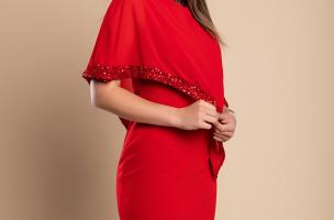 Elegantes Kleid  ARLET, rot