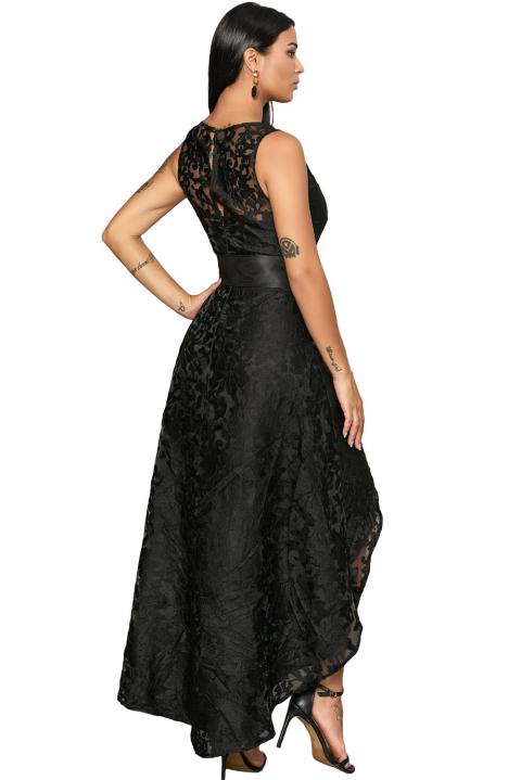 Elegantes ärmelloses Minikleid mit schöner Spitze  Suzan, schwarz