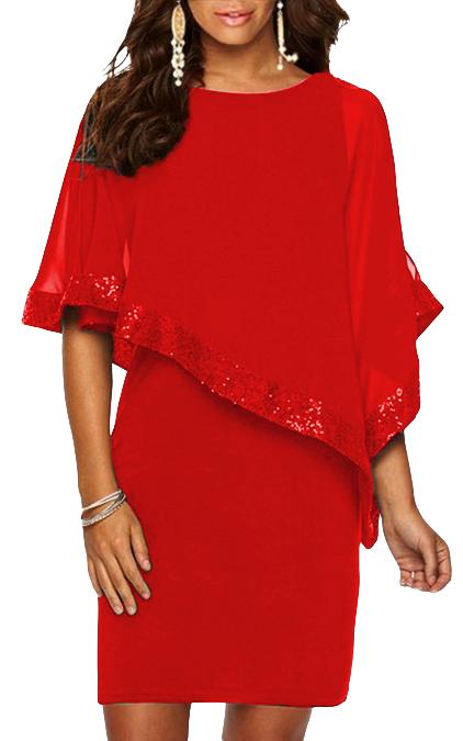 Elegantes Kleid  ARLET, rot